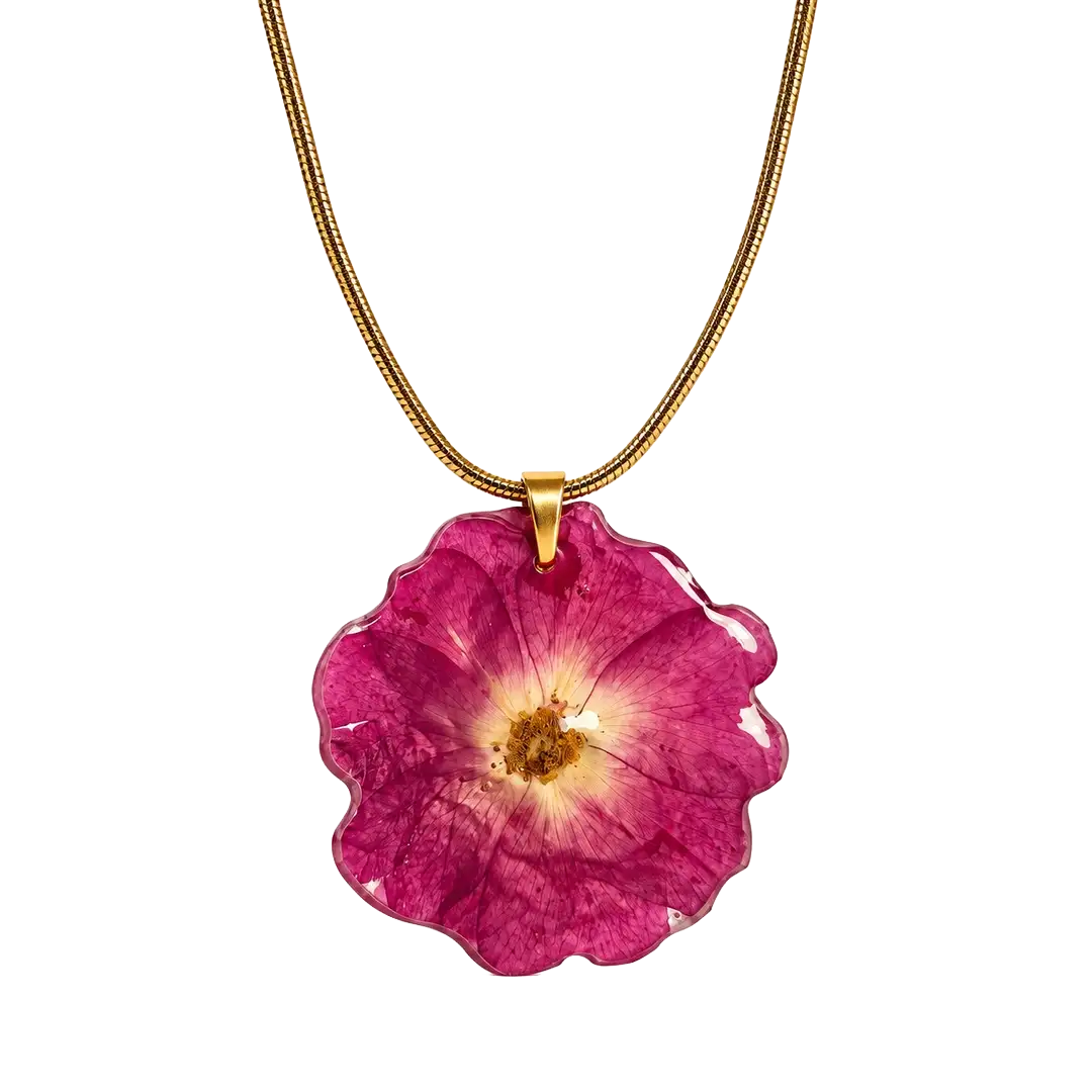 Flor de Rosa Prensada Fucsia