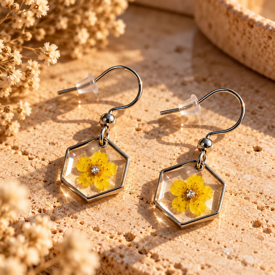 Flor Amarilla Hexagonal
